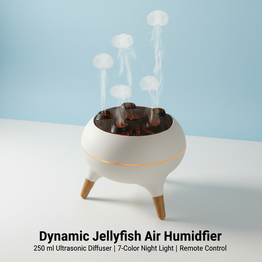 Dynamic Jellyfish Air Humidifier 250ml Essential Oil Diffuser Remote Control Bedroom Humidifier With 7 Colorful Night Lights